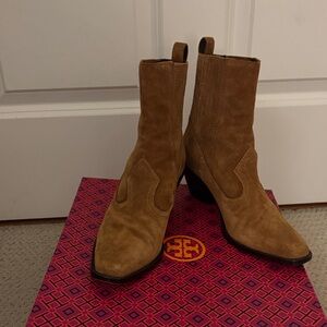 Tory Burch Brown Western Boots